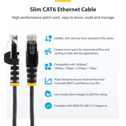 StarTech.com 1 m CAT6 Cable - Slim - Snagless RJ45 Connectors - Grey - Image 5