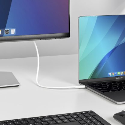 StarTech.com 6.6ft (2m) USB-C to DisplayPort 1.2 Cable 4K 60Hz, Bidirectional DP to USB-C / USB-C to DP Reversible Adapter Cabl - Image 2