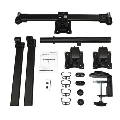 StarTech.com Desk Mount Triple Monitor Arm - Ergonomic VESA 3 Monitor Mount up to 27" - Articulating & Height Adjustable Pole M - Image 3