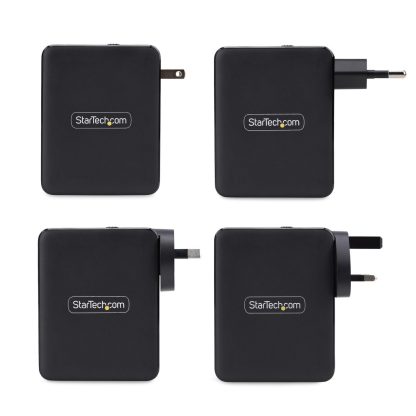 StarTech.com 140W USB-C Wall Charger, 3x USB-C/1x USB-A, PD 3.1 International GaN Power Adapter for MacBook/Dell XPS/Inspiron - Image 5