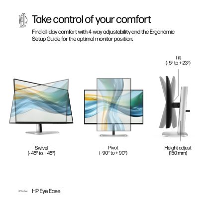 HP Series 5 Pro 23.8 inch FHD USB-C Monitor - 524pu - Image 7