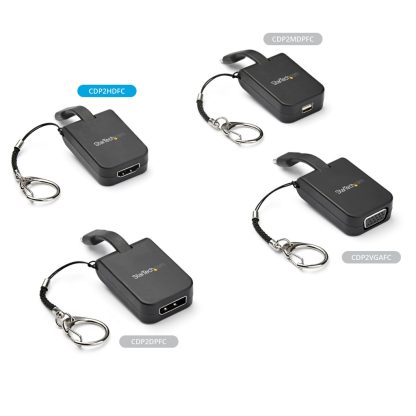 StarTech.com Compact USB C to HDMI Adapter - 4K 30Hz USB Type-C to HDMI Video Display Converter with Keychain Ring - USB-C DP A - Image 4