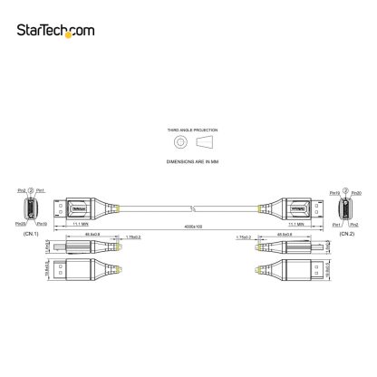 StarTech.com 13ft (4m) VESA Certified DisplayPort 1.4 Cable - 8K 60Hz HDR10 - Ultra HD 4K 120Hz Video - DP 1.4 Cable / Cord - Fo - Image 4