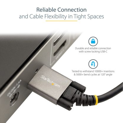 StarTech.com 3ft (1m) Side Screw Locking USB C Cable 10Gbps - USB-IF Certified USB-C Cable - USB 3.1/3.2 Gen 2 Type-C Cable - 1 - Image 11