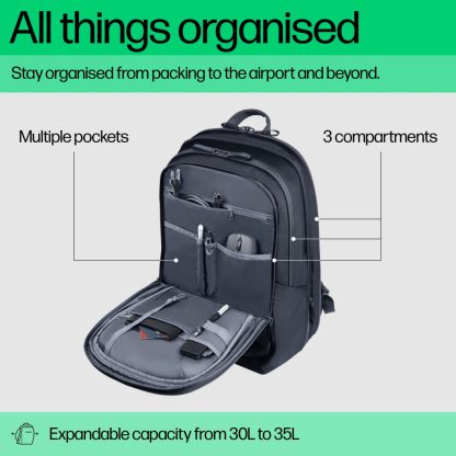 HP Travel Plus 30L 17 Laptop Backpack - Image 4