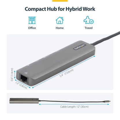 StarTech.com USB C Multiport Adapter - USB-C to 4K 60Hz HDMI 2.0, 100W Power Delivery Pass-through, SD/MicroSD, 2-Port USB 3.0 - Image 12