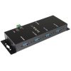 StarTech.com 4-Port Industrial USB 3.0 Hub with ESD Protection~4-Port USB 3.0 Hub - 5Gbps - Metal Industrial USB-A Hub - Wall or - Image 2