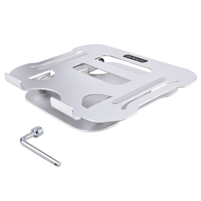 StarTech.com Laptop Stand for Desk, Ergonomic Laptop Stand Adjustable Height, Aluminum, Portable, Supports up to 22lb (10kg), F - Image 9