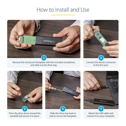 StarTech.com M.2 SSD Enclosure for M.2 SATA SSDs - USB 3.0 (5Gbps) with UASP - Image 13