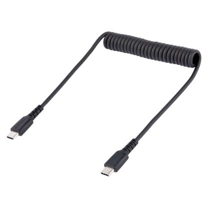StarTech.com 20in (50cm) USB C Charging Cable, Coiled Heavy Duty Fast Charge & Sync USB-C Cable, USB 2.0 Type-C Cable, Rugged A - Image 3