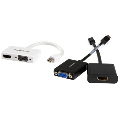 StarTech.com Travel A/V Adapter: 2-in-1 Mini DisplayPort to HDMI or VGA Converter - White - Image 4