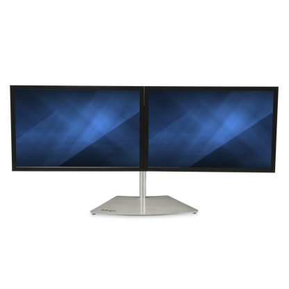 StarTech.com Dual Monitor Stand - Ergonomic Free Standing Dual Monitor Desktop Stand for two 24" VESA Mount Displays - Synchroni - Image 4