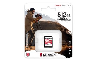 Kingston Technology 512GB Canvas React Plus SDXC UHS-II 280R/150W U3 V60 for Full HD/4K - Image 3
