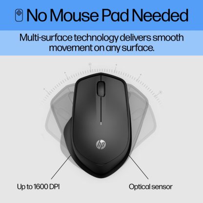 HP 280 Silent Black Wireless Mouse - Image 6