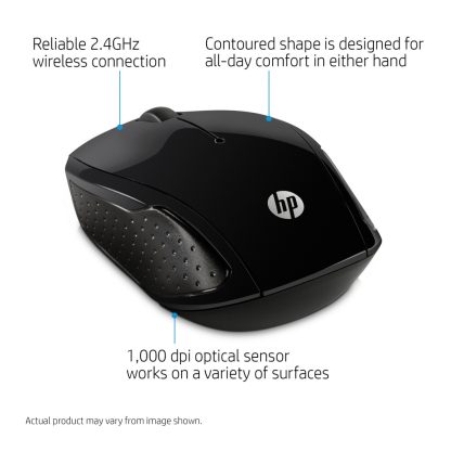 HP 200 Black Wireless Mouse - Image 4