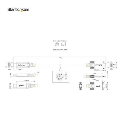 StarTech.com 3ft (1m) Side Screw Locking USB C Cable 10Gbps - USB-IF Certified USB-C Cable - USB 3.1/3.2 Gen 2 Type-C Cable - 1 - Image 14