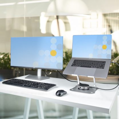 StarTech.com Laptop Stand for Desk, Ergonomic Laptop Stand Adjustable Height, Aluminum, Portable, Supports up to 22lb (10kg), F - Image 11