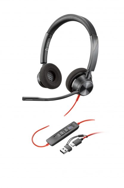 Poly Blackwire 3320 Stereo Microsoft Teams Certified USB-C Headset +USB-C/A Adapter - Image 8
