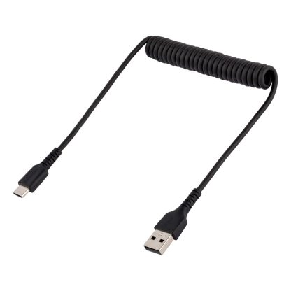 StarTech.com 20in (50cm) USB A to C Charging Cable, Coiled Heavy Duty Fast Charge & Sync, High Quality USB 2.0 A to USB Type-C C - Image 2