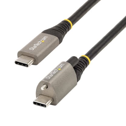 StarTech.com 3ft (1m) Top Screw Locking USB C Cable 10Gbps - USB 3.1/3.2 Gen 2 Type-C Cable - 100W (5A) Power Delivery Charging