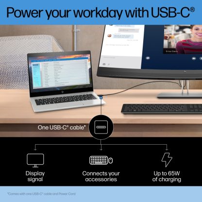 HP E34m G4 WQHD Curved USB-C Conferencing Monitor - Image 3