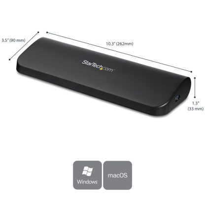 StarTech.com Dual-Monitor USB 3.0 Docking Station with HDMI & DVI/VGA~Dual Monitor USB 3.0 Laptop Docking Station with HDMI/DVI - Image 2