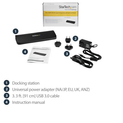 StarTech.com Dual-Monitor USB 3.0 Docking Station with HDMI & DVI/VGA~Dual Monitor USB 3.0 Laptop Docking Station with HDMI/DVI - Image 12