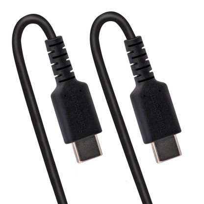 StarTech.com 20in (50cm) USB C Charging Cable, Coiled Heavy Duty Fast Charge & Sync USB-C Cable, USB 2.0 Type-C Cable, Rugged A - Image 5
