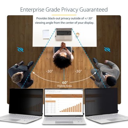 StarTech.com 14-inch 16:9 Flip-Over Privacy Screen with Touch, Anti-Glare Privacy Filter, Laptop Monitor Screen Protector with 5 - Image 11