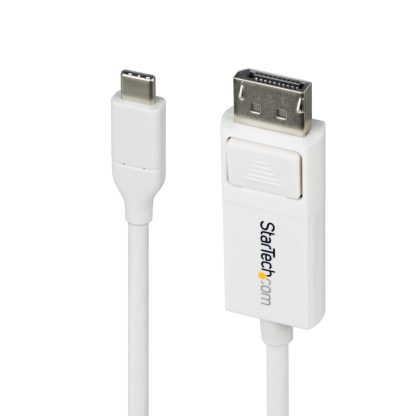 StarTech.com 6.6ft (2m) USB-C to DisplayPort 1.2 Cable 4K 60Hz, Bidirectional DP to USB-C / USB-C to DP Reversible Adapter Cabl