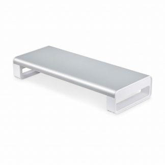 StarTech.com Ergonomic Monitor Riser Stand, Up to 33lb/15kg, Fixed height 3.5in/9cm, Desktop Computer Monitor/Laptop Riser, Stee