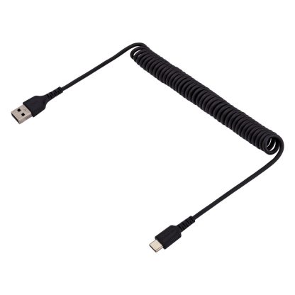 StarTech.com 1m USB A to C Charging Cable, Coiled Heavy Duty Fast Charge & Sync, High Quality USB 2.0 A to USB Type-C Cable, Ru - Image 2