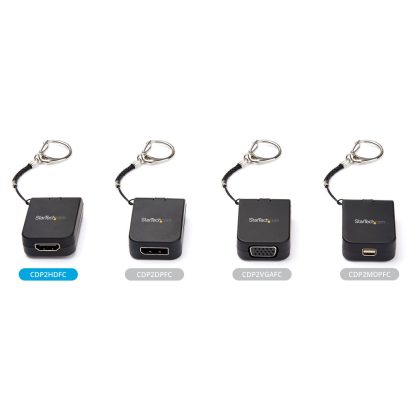 StarTech.com Compact USB C to HDMI Adapter - 4K 30Hz USB Type-C to HDMI Video Display Converter with Keychain Ring - USB-C DP A - Image 2