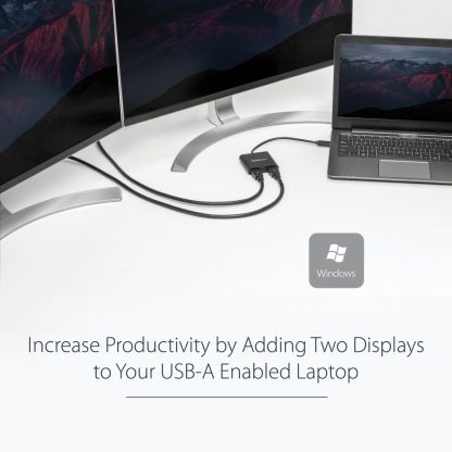StarTech.com USB 3.0 to Dual HDMI Adapter, USB to 2x HDMI Monitor Converter for Windows (no support for macOS/ChromeOS/Linux) - - Image 10