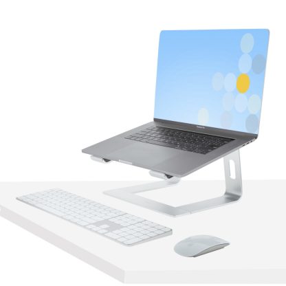 StarTech.com Laptop Stand for Desk, Supports 5kg/11lb, Aluminum, Silver, Ergonomic Laptop Riser, Portable Laptop Holder, Compute - Image 5