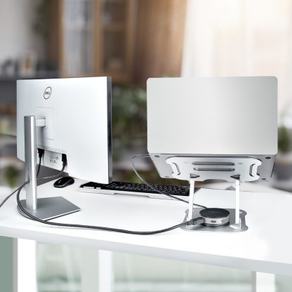 StarTech.com Laptop Stand for Desk, Ergonomic Laptop Stand Adjustable Height, Aluminum, Portable, Supports up to 22lb (10kg), F - Image 6