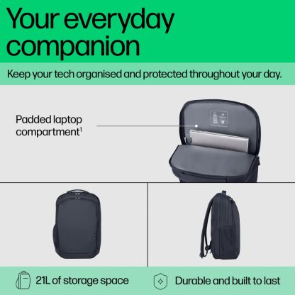 HP Everyday 16 Odyssey Gray Laptop Backpack - Image 4