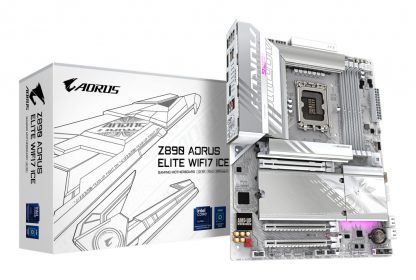 GIGABYTE Z890 AORUS ELITE WIFI7 ICE Motherboard - Supports Intel Core Ultra (Series 2) CPUs, 16+1+2 phases VRM, up to 8800MHz D