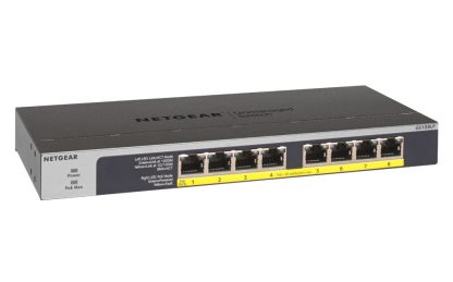 NETGEAR GS108LP Unmanaged Gigabit Ethernet (10/100/1000) Power over Ethernet (PoE) 1U Black, Grey - Image 2