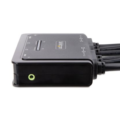 StarTech.com 2-Port Dual-Monitor DisplayPort Cable KVM Switch, 4K 60Hz, Compact KVM with 5ft/1.5m USB-A/DisplayPort/Audio Integr - Image 5