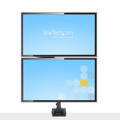 StarTech.com Desk Mount Dual Monitor Arm, Full Motion Monitor Mount for 2x VESA Displays up to 32" (17.6lb/8kg), Height Adjustab - Image 2