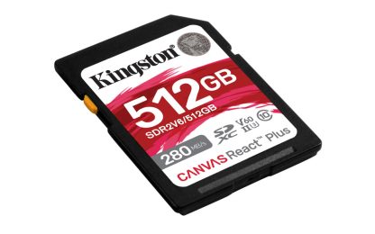 Kingston Technology 512GB Canvas React Plus SDXC UHS-II 280R/150W U3 V60 for Full HD/4K - Image 2