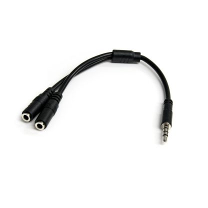 StarTech.com Headset adapter for headsets with separate headphone / microphone plugs - 3.5mm 4 position to 2x 3 position 3.5mm - Image 2