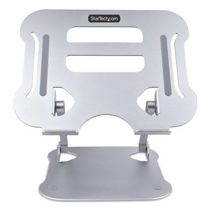 StarTech.com Laptop Stand for Desk, Ergonomic Laptop Stand Adjustable Height, Aluminum, Portable, Supports up to 22lb (10kg), F - Image 3