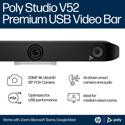 Poly Studio V52 USB Video Bar - Image 16