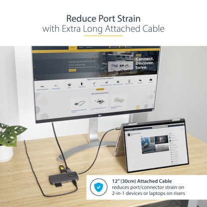 StarTech.com USB C Multiport Adapter 4K 60Hz HDMI Video, 3 Pt 5Gbps USB-A Hub, 100W USB Power Delivery Pass-Through/GbE/SD/Micr - Image 15