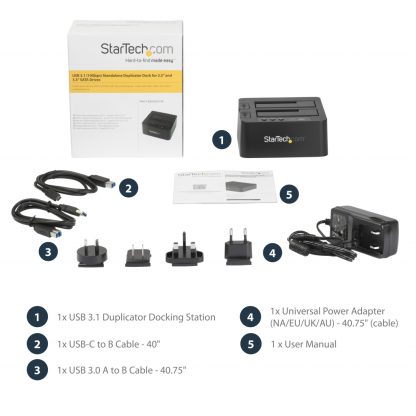 StarTech.com Standalone Hard Drive Duplicator, Dual Bay HDD/SSD Cloner/Copier, USB 3.1 (10Gbps) to SATA III HDD/SSD Docking Sta - Image 13