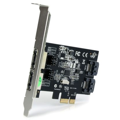 StarTech.com 2 Port PCI Express SATA 6 Gbps eSATA Controller Card - Dual Port PCIe SATA III Card - 2 Int/2 Ext - Image 2