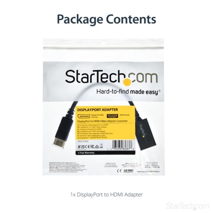 StarTech.com DisplayPort to HDMI Adapter - DP 1.2 to HDMI Video Converter 1080p - DP to HDMI Monitor/TV/Display Cable Adapter D - Image 13