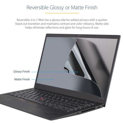 StarTech.com 14in Laptop Privacy Screen - Anti-Glare Privacy Filter for Widescreen (16:9) Displays - Laptop Monitor Screen Prote - Image 10